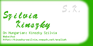 szilvia kinszky business card